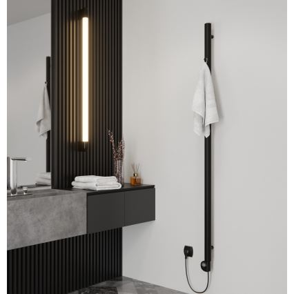Vertaduro - ERDA Bathroom Radiator with Thermostat, 400 W, 180 x 5 cm, Black