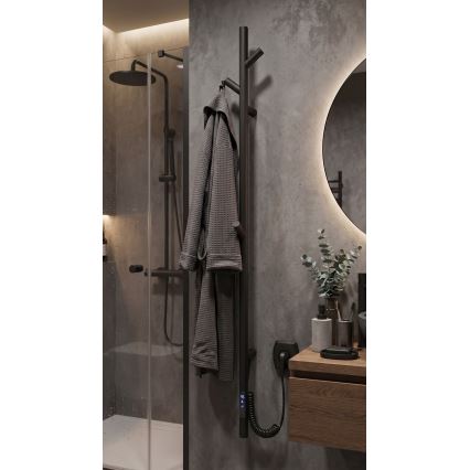 Vertaduro - MEDA Electric Towel Warmer 37W 118x16 cm Black