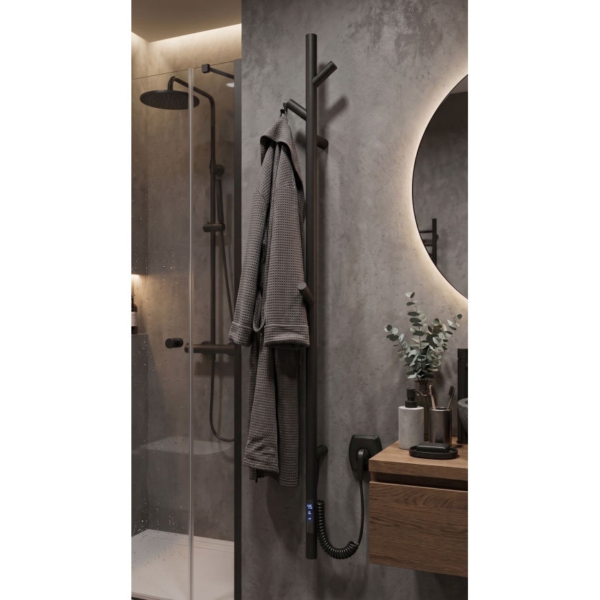 Vertaduro - MEDA Electric Towel Warmer 37W 118x16 cm Black