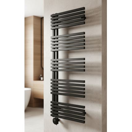 Vertaduro - MICHELLE Bathroom Radiator with Thermostat, 600 W, 129 x 50 cm, Anthracite