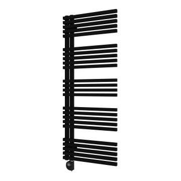Vertaduro - MICHELLE Bathroom Radiator with Thermostat 600W 129x50 cm Black