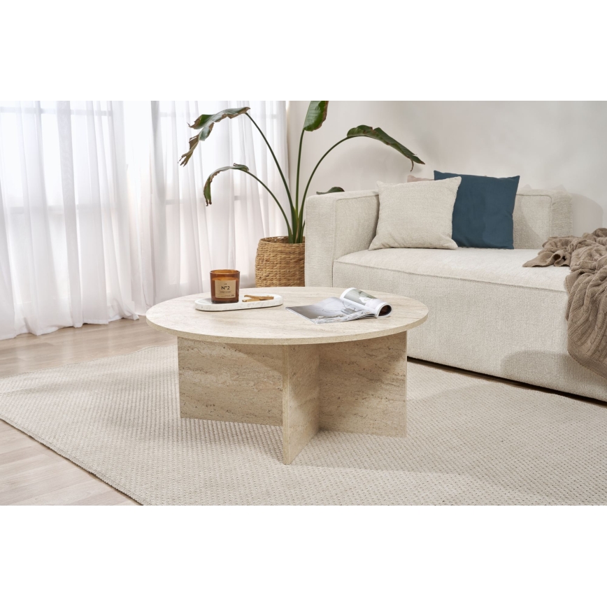 VERUM coffee table Ø 90 cm beige