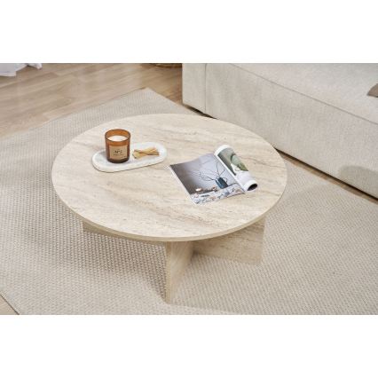 VERUM coffee table Ø 90 cm beige