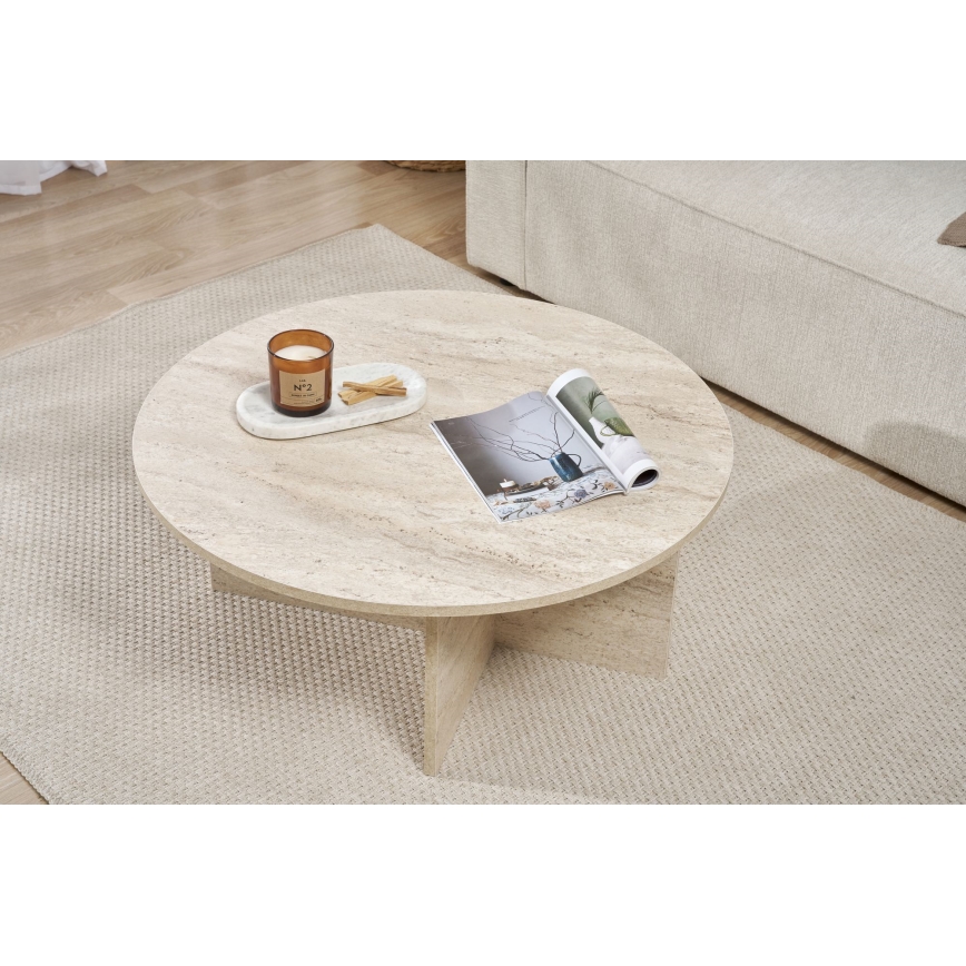 VERUM coffee table Ø 90 cm beige