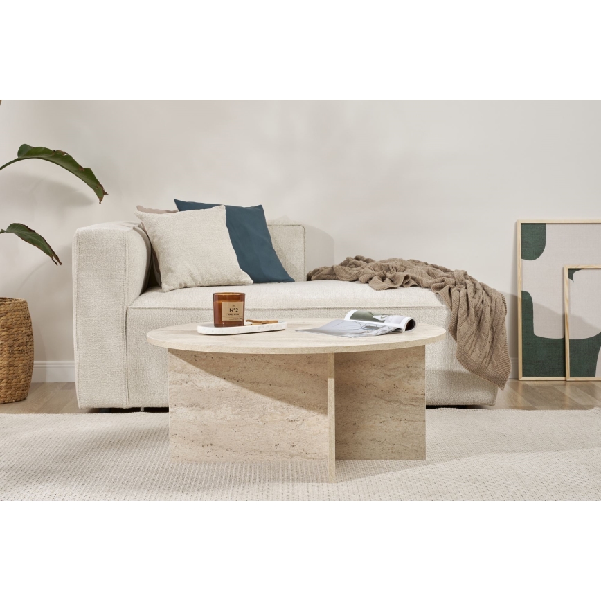 VERUM coffee table Ø 90 cm beige