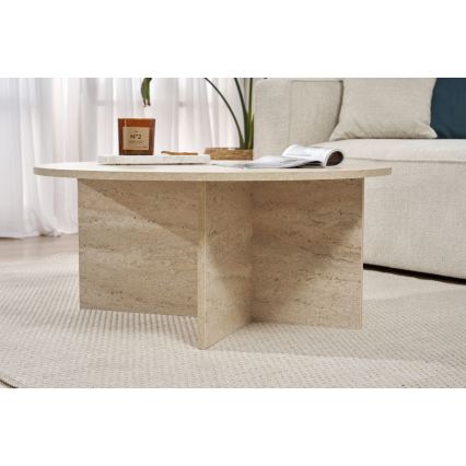 VERUM coffee table Ø 90 cm beige