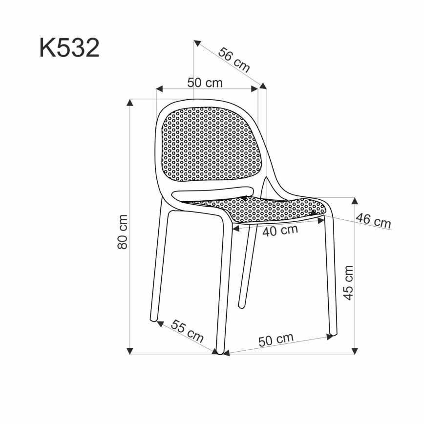 VERUS dining chair, 1 pc, black