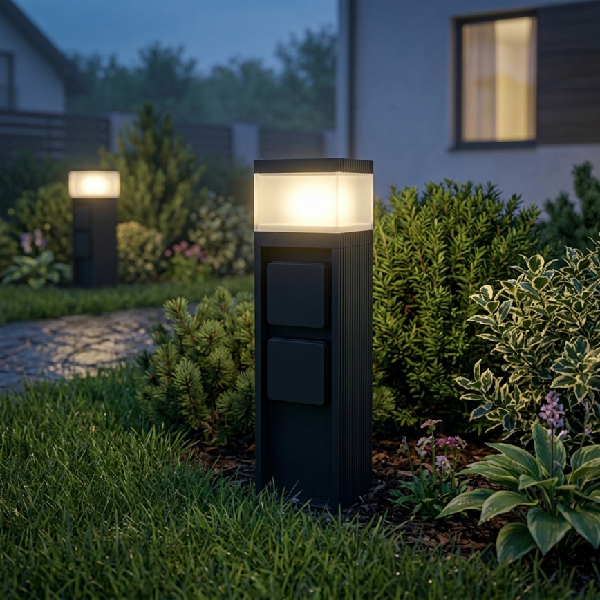 VESPER outdoor lamp with 2 sockets, 1x G9/5W/230V, IP54, 30 cm, black
