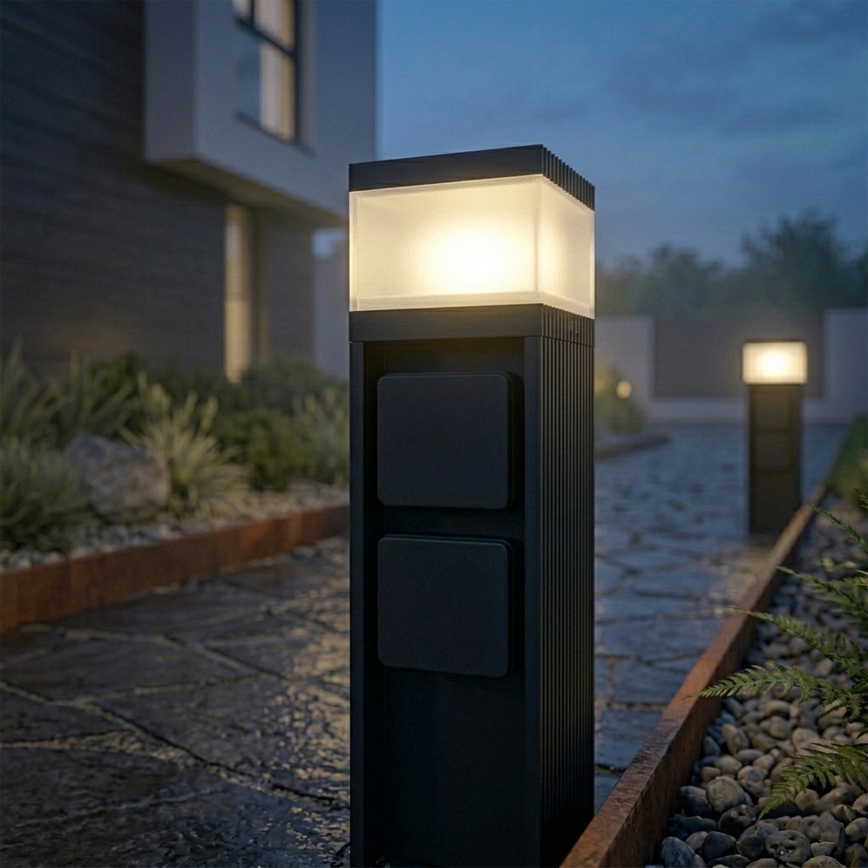 VESPER outdoor lamp with 2 sockets, 1x G9/5W/230V, IP54, 30 cm, black