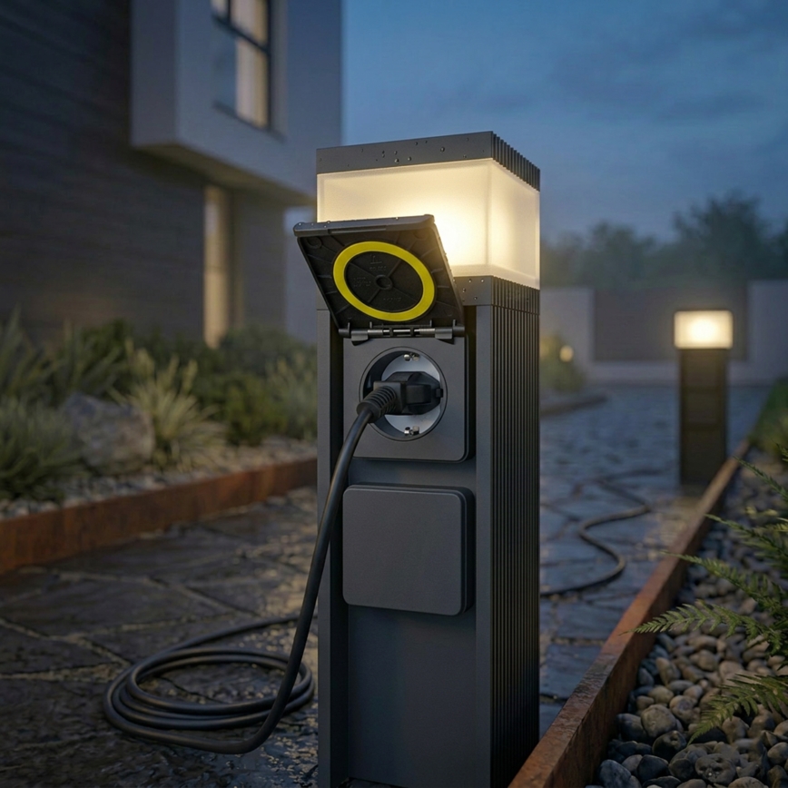 VESPER outdoor lamp with 2 sockets, 1x G9/5W/230V, IP54, 30 cm, black