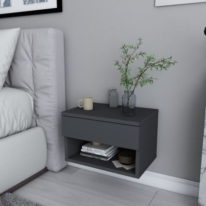 VETRA Anthracite Bedside Table