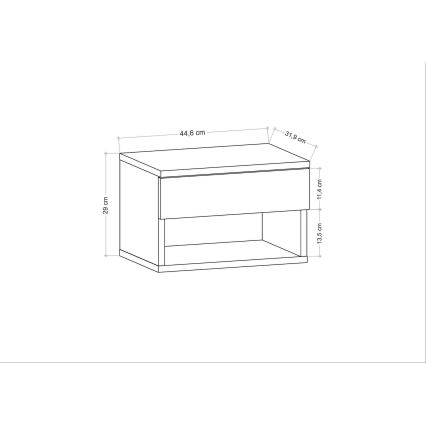 VETRA White Bedside Table