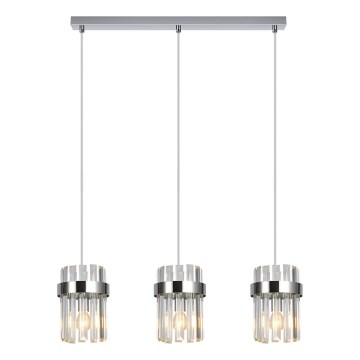 VETRO Cable Pendant Light, 3x E14/10W/230V, Polished Chrome