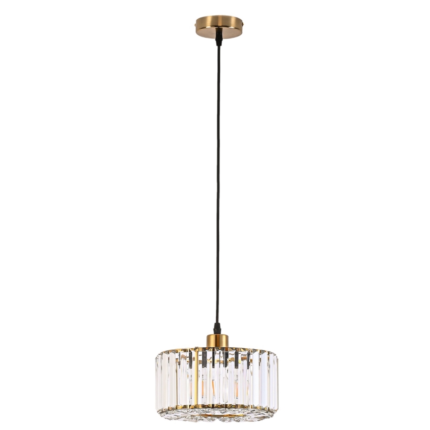 VETRO cable-suspended pendant lamp 1xE27/60W/230V, gold