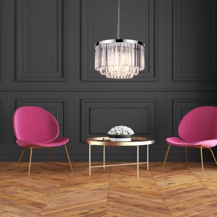 VETRO Chain-Hung Chandelier 5xE14/60W/230V — Polished Chrome