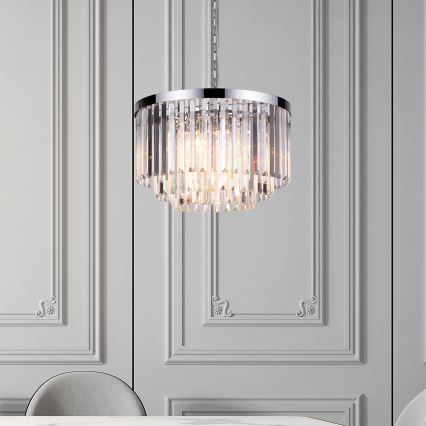 VETRO Chain-Hung Chandelier 5xE14/60W/230V — Polished Chrome