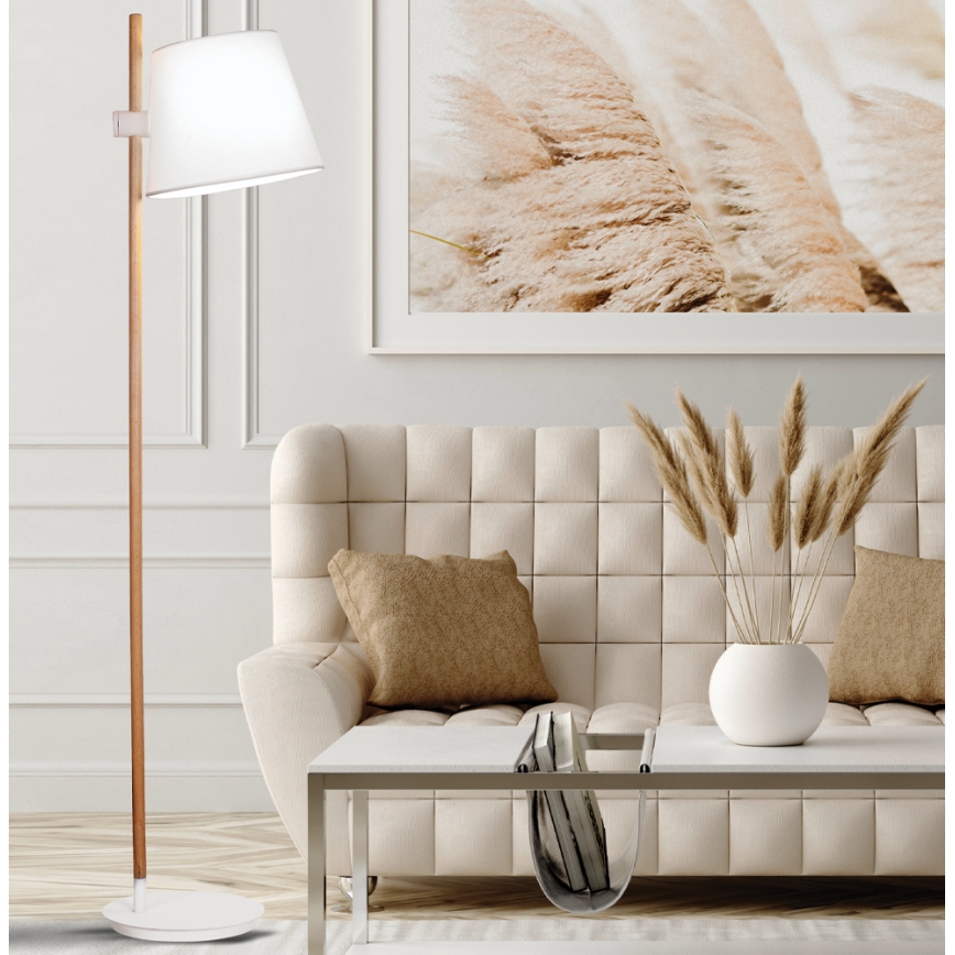 VIANA floor lamp 1×E27/60W/230V white/brown