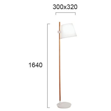 VIANA floor lamp 1×E27/60W/230V white/brown