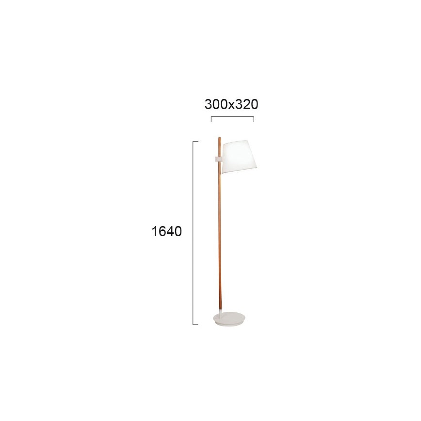 VIANA floor lamp 1×E27/60W/230V white/brown