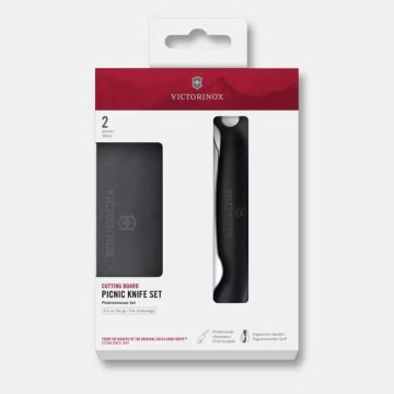 Victorinox - Folding Knife SWISS CLASSIC 11 cm Black + Cutting Board