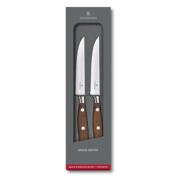 Victorinox - GRAND MAITRE 12 cm Steak Knife Set, 2 pcs, Maple