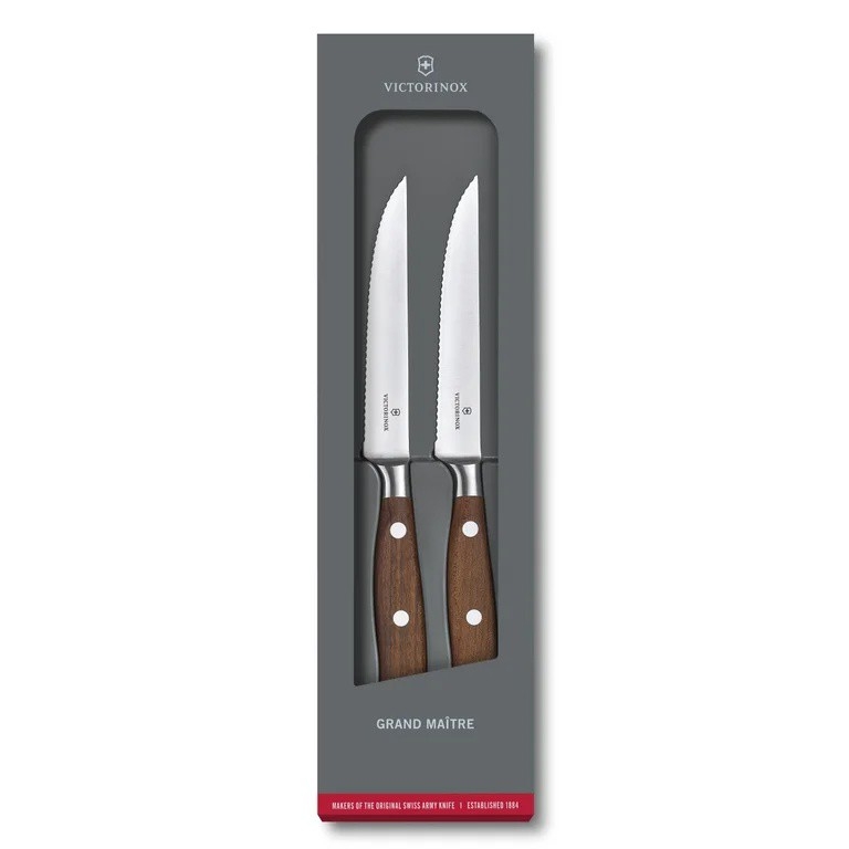 Victorinox - GRAND MAITRE 12 cm Steak Knife Set, 2 pcs, Maple