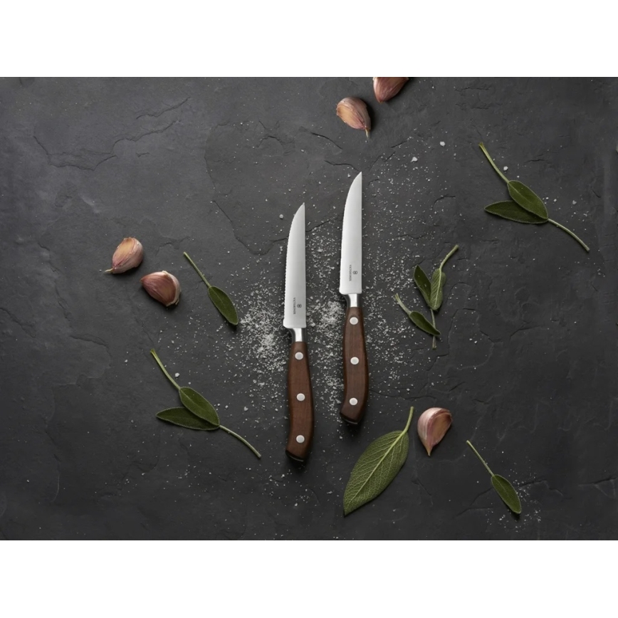 Victorinox - GRAND MAITRE 12 cm Steak Knife Set, 2 pcs, Maple