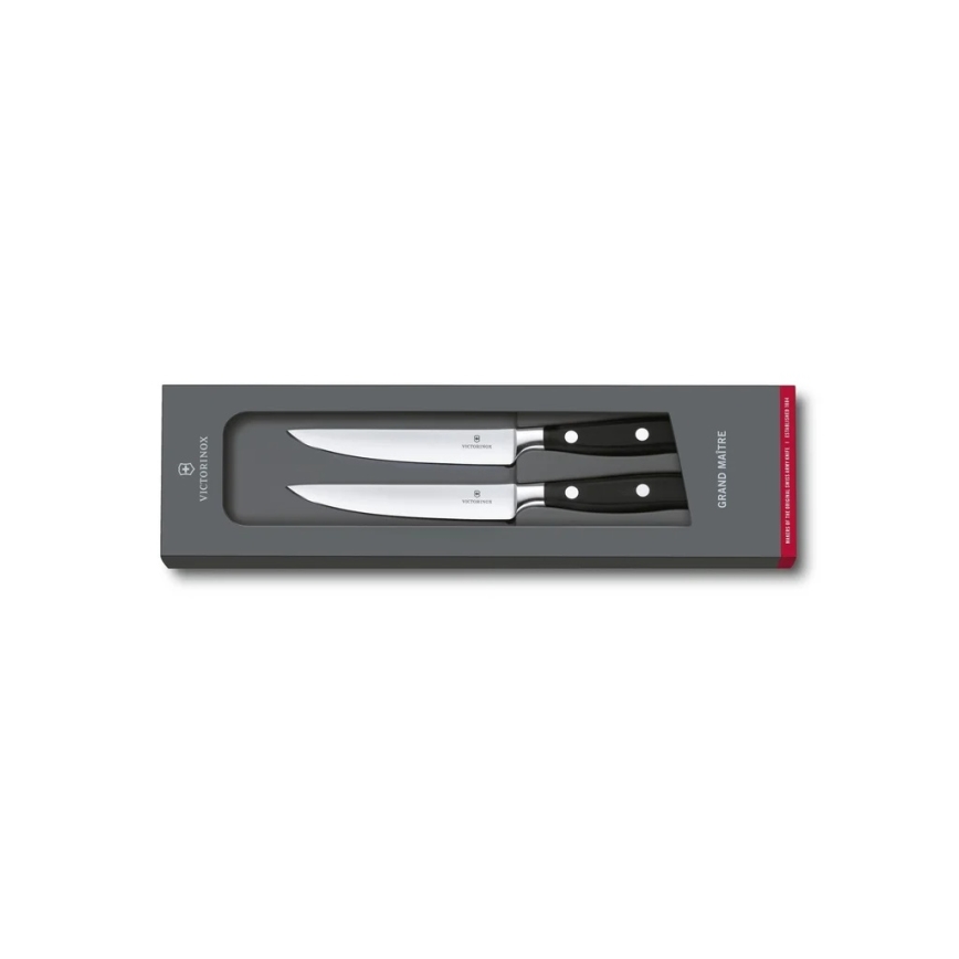 Victorinox - GRAND MAITRE 12 cm Steak Knife Set, 2-piece, Black
