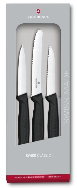 Victorinox - Set of kitchen knives for vegetables  3 pcs black