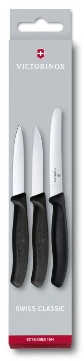 Victorinox - Set of kitchen knives for vegetables  3 pcs black