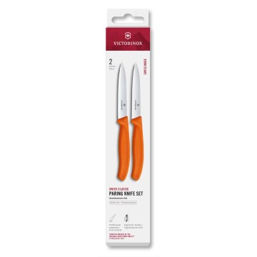 Victorinox - SWISS CLASSIC 10 cm Vegetable Knife Set, 2 pcs, Orange