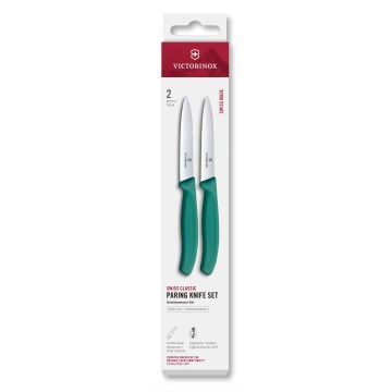 Victorinox - SWISS CLASSIC 10 cm Vegetable Knife Set, 2 pcs, Turquoise
