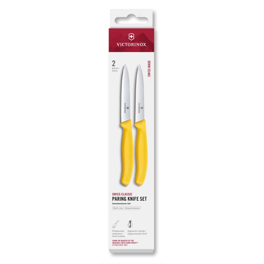 Victorinox - SWISS CLASSIC 10 cm vegetable knife set, 2-piece, yellow