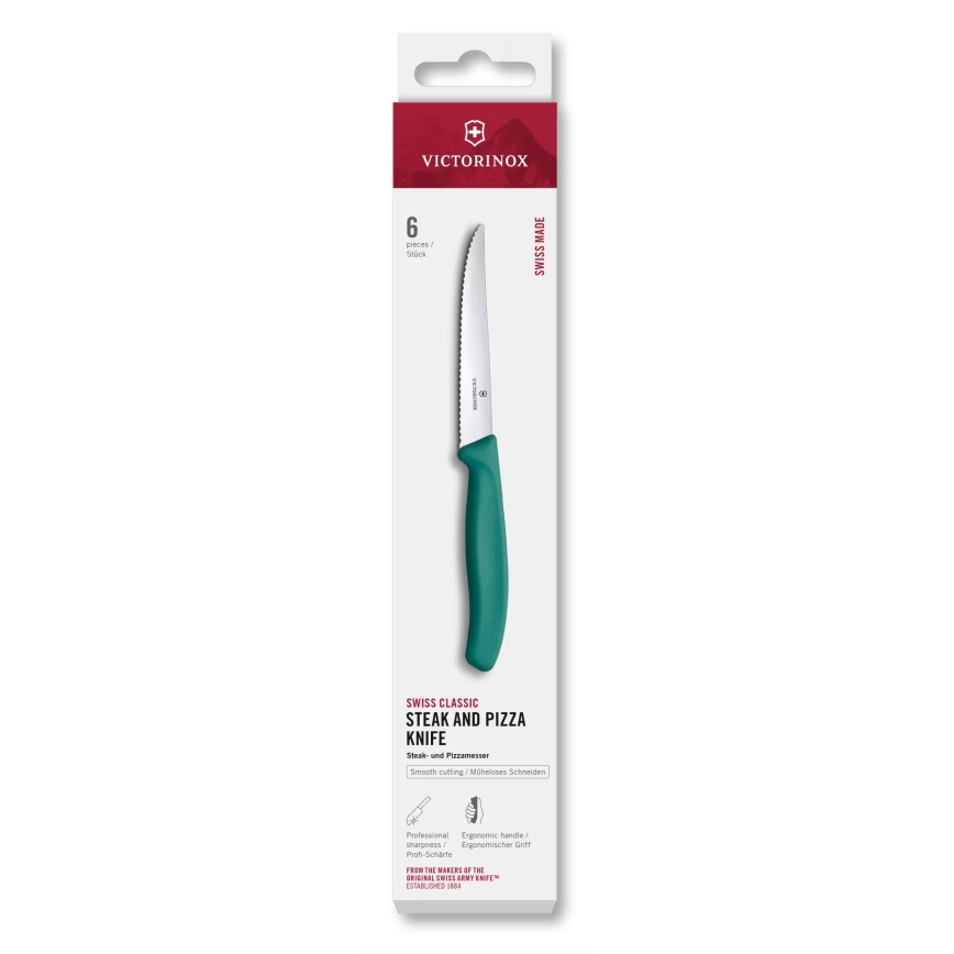 Victorinox - SWISS CLASSIC 11 cm Steak Knife Set, 6-piece, Turquoise