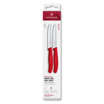 Victorinox - SWISS CLASSIC 11 cm Vegetable Knife Set, 2 pcs, Red
