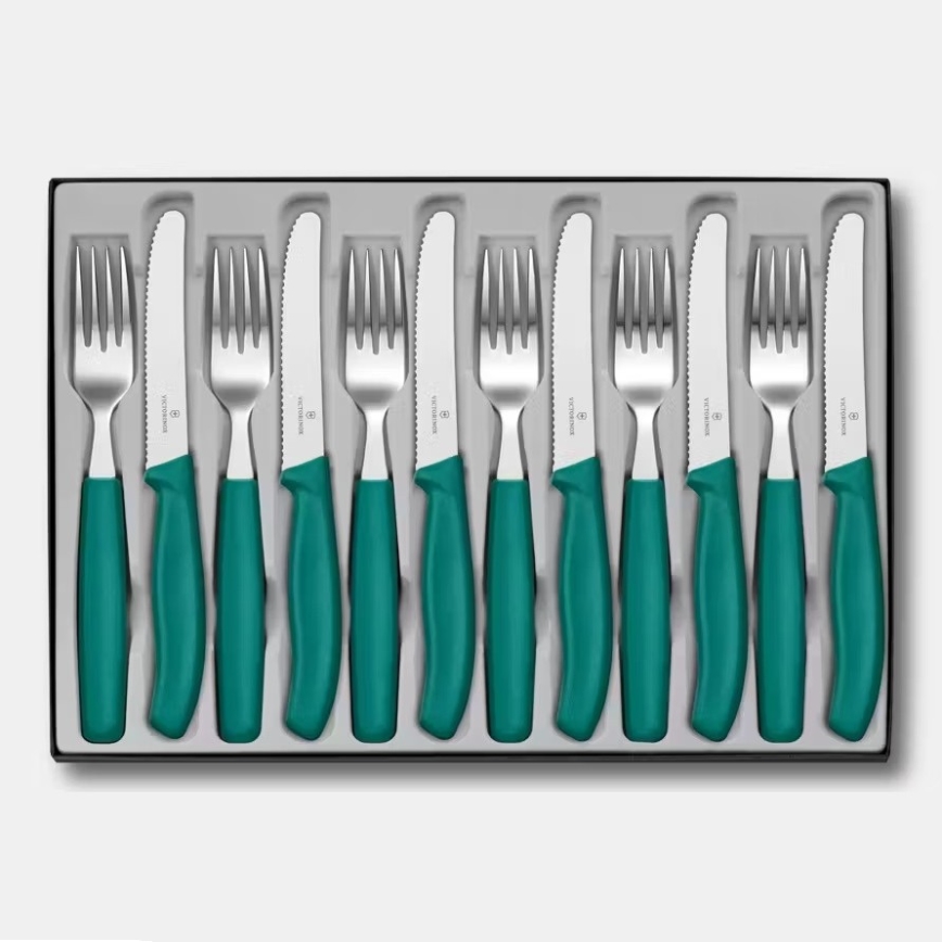 Victorinox - SWISS CLASSIC 12-piece Cutlery Set, Turquoise