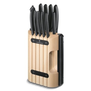 Victorinox - SWISS CLASSIC 12-Piece Kitchen Knife Set with Beech Block, Beige