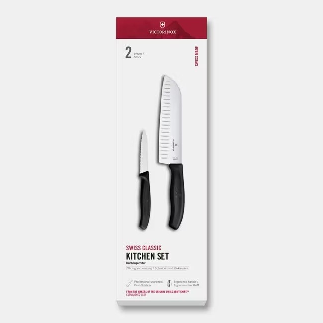 Victorinox - SWISS CLASSIC 2-piece kitchen knife set, black