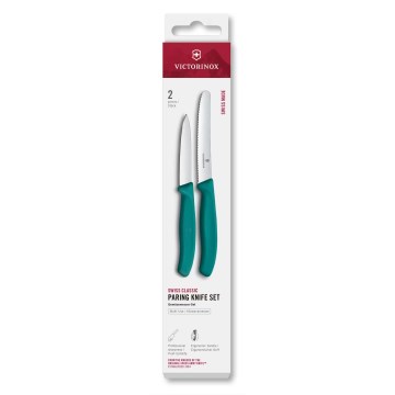 Victorinox - SWISS CLASSIC 2-piece Vegetable Knife Set, Turquoise