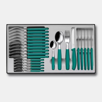 Victorinox - SWISS CLASSIC 24-piece Cutlery Set, Turquoise