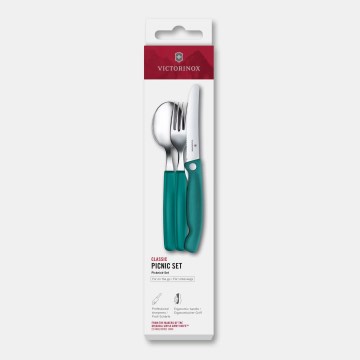 Victorinox - SWISS CLASSIC 3-piece Picnic Cutlery Set, Turquoise