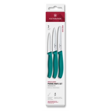 Victorinox - SWISS CLASSIC 3-piece Vegetable Knife Set, Turquoise