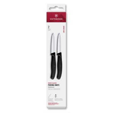Victorinox - SWISS CLASSIC 8 cm 2-Piece Vegetable Knife Set, Black