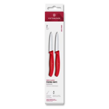 Victorinox - SWISS CLASSIC 8 cm 2-piece Vegetable Knife Set, Red