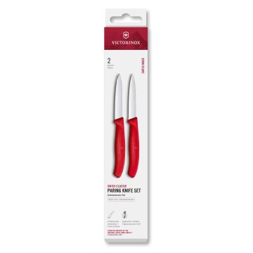 Victorinox - SWISS CLASSIC 8 cm Paring Knife Set, 2-piece, Red