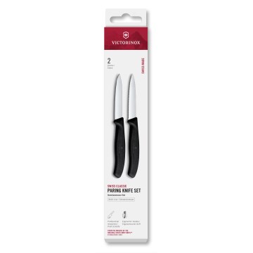 Victorinox - SWISS CLASSIC 8 cm Vegetable Knife Set, 2 pcs, Black
