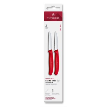 Victorinox - SWISS CLASSIC 8 cm Vegetable Knife Set, 2 pcs, Red