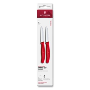 Victorinox - SWISS CLASSIC 8 cm Vegetable Knife Set, 2-piece, Red