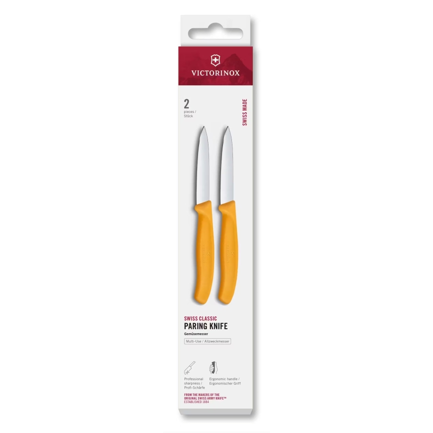 Victorinox - SWISS CLASSIC 8 cm Vegetable Knife Set, 2-piece, Yellow