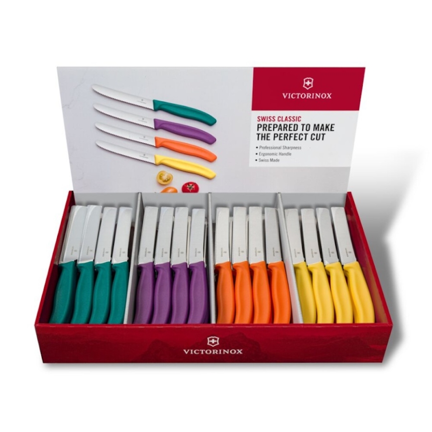 Victorinox - SWISS CLASSIC 80-piece Vegetable Knife Set, Multicolored